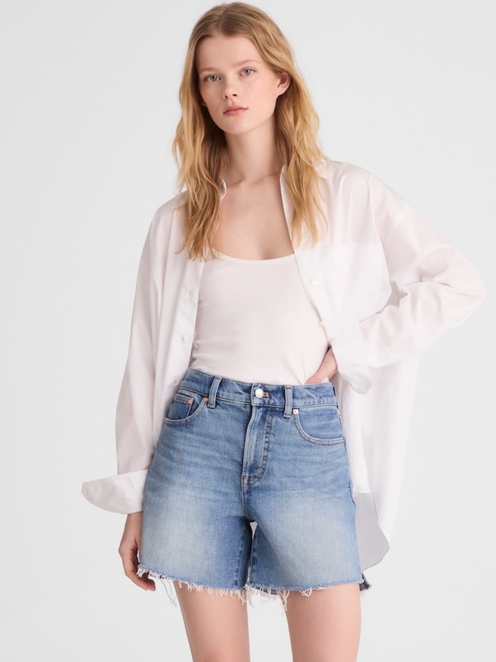 Madewell High Rise  Mid-Length Jean Short